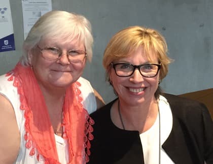 Glyn Scott and Rosie Batty smiling side by side.